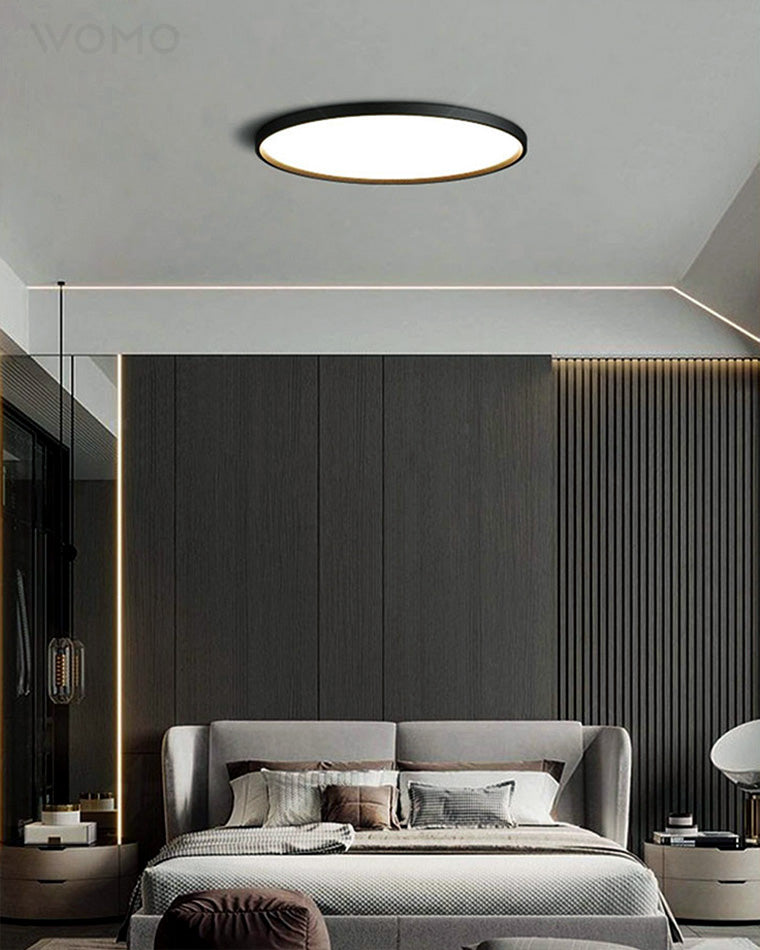 Manial. LED Deckenleuchte Flach Rund