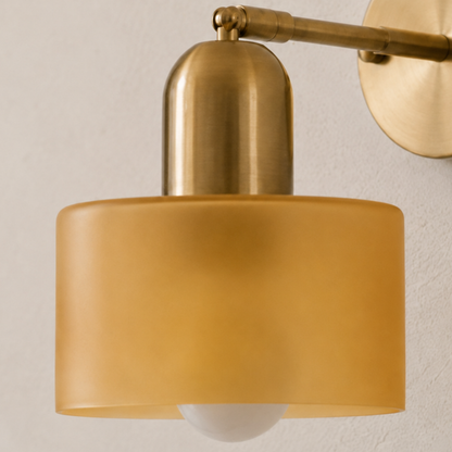 Moderne Bauhaus Wandleuchte Buntglas – Glas Wandlampe Wohnzimmer & Flur