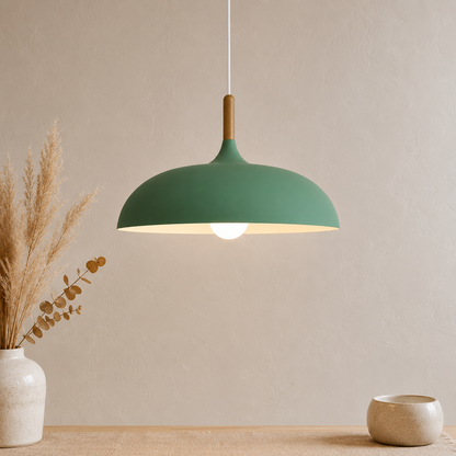 LED Pendelleuchte Holz & Aluminium – Moderne Hängelampe Esstisch