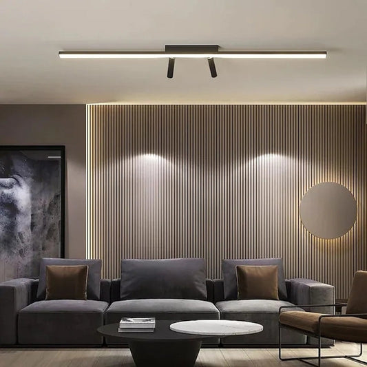 Linear LED Deckenleuchte Schwarz