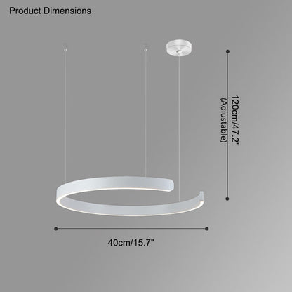 Manial. LED Kronleuchter Modern Schwarz Gold – Ring Pendelleuchte