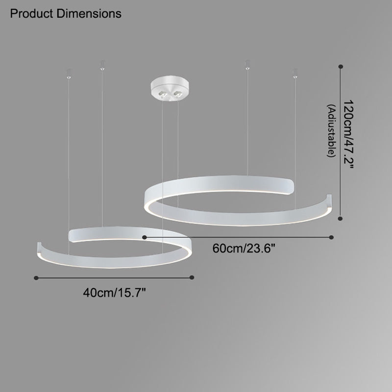 Manial. LED Kronleuchter Modern Schwarz Gold – Ring Pendelleuchte