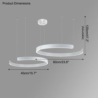 Manial. LED Kronleuchter Modern Schwarz Gold – Ring Pendelleuchte
