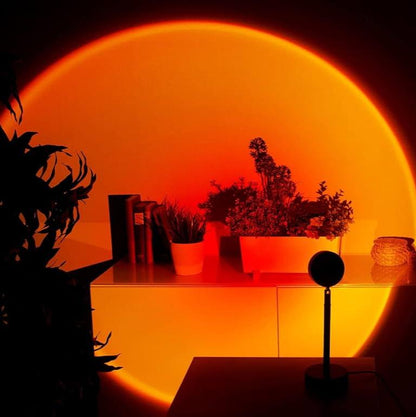 LED Sunset Lampe Projektor – Sonnenuntergangsleuchte Schlafzimmer & Wohnzimmer