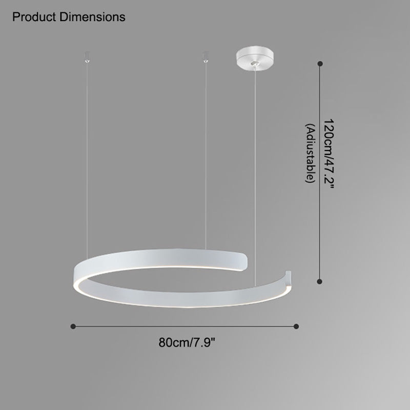 Manial. LED Kronleuchter Modern Schwarz Gold – Ring Pendelleuchte