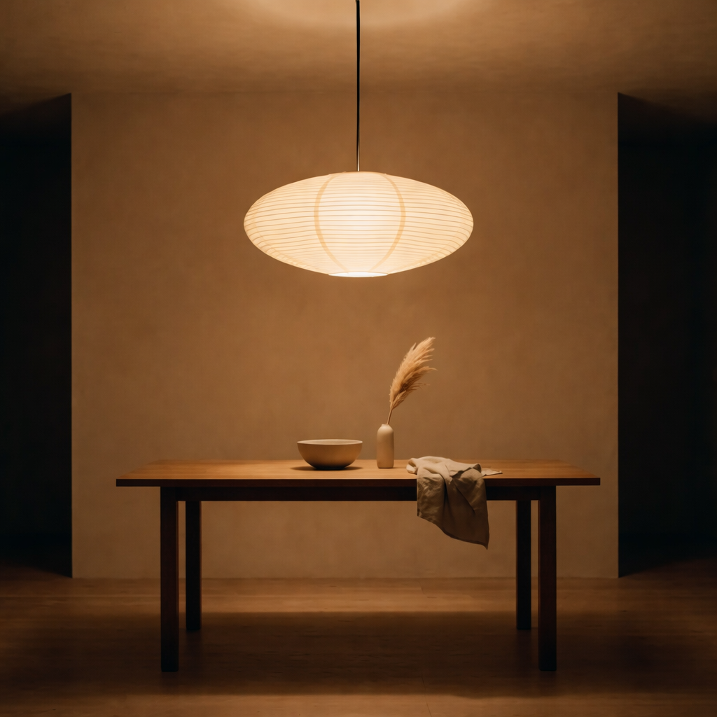 Japandi LED Deckenleuchte Papier – Japanische Deckenlampe Minimalistisch