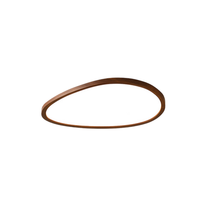 Ultra Dünne LED Deckenleuchte Dunkelholz – Flat Deckenlampe Skandi