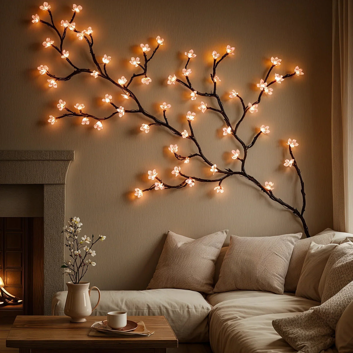 LED Lichterkette Kirschblüten Rosa – Lichterkette Innenraum Deko