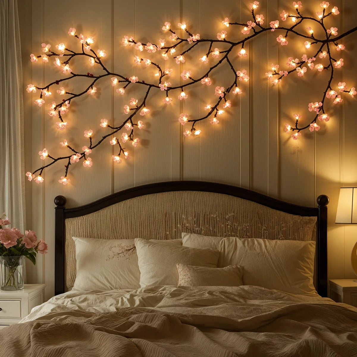 LED Lichterkette Kirschblüten Rosa – Lichterkette Innenraum Deko