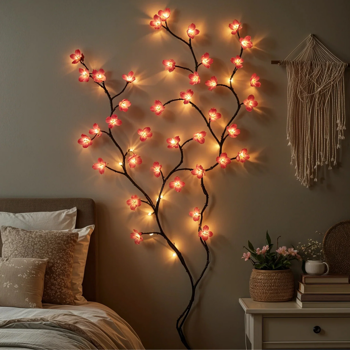 LED Lichterkette Kirschblüten Rosa – Lichterkette Innenraum Deko