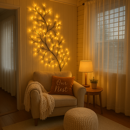 LED Weidenranke Wandlampe Warmweiß