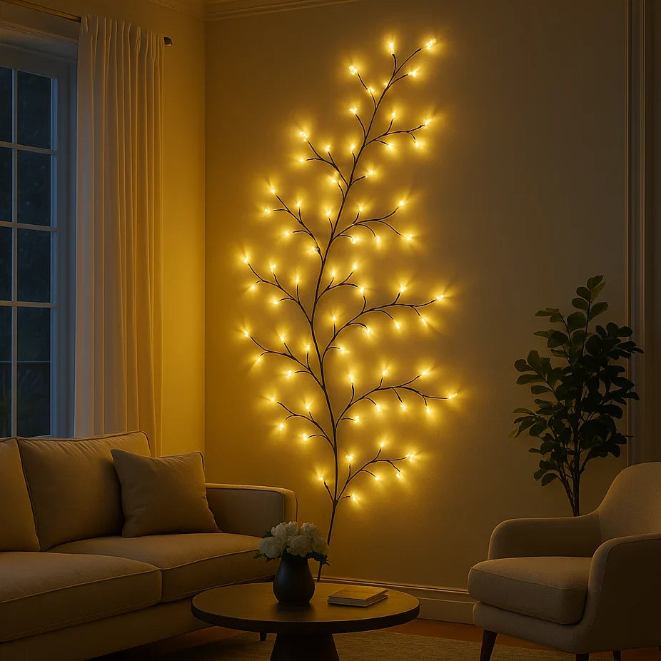 LED Weidenranke Wandlampe Warmweiß