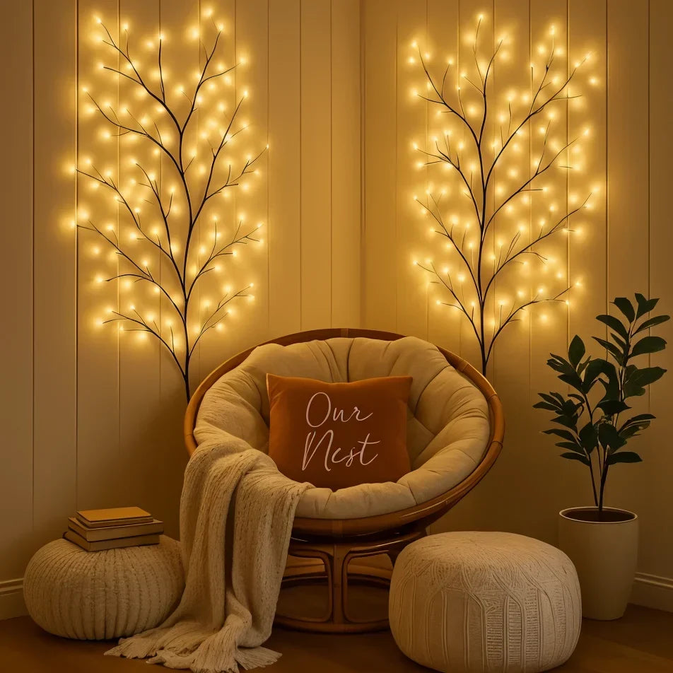 LED Weidenranke Wandlampe Warmweiß
