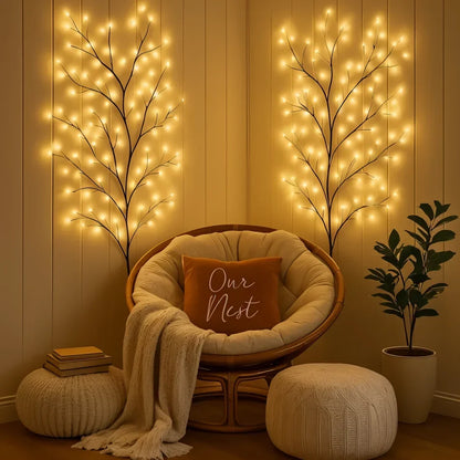 LED Weidenranke Wandlampe Warmweiß