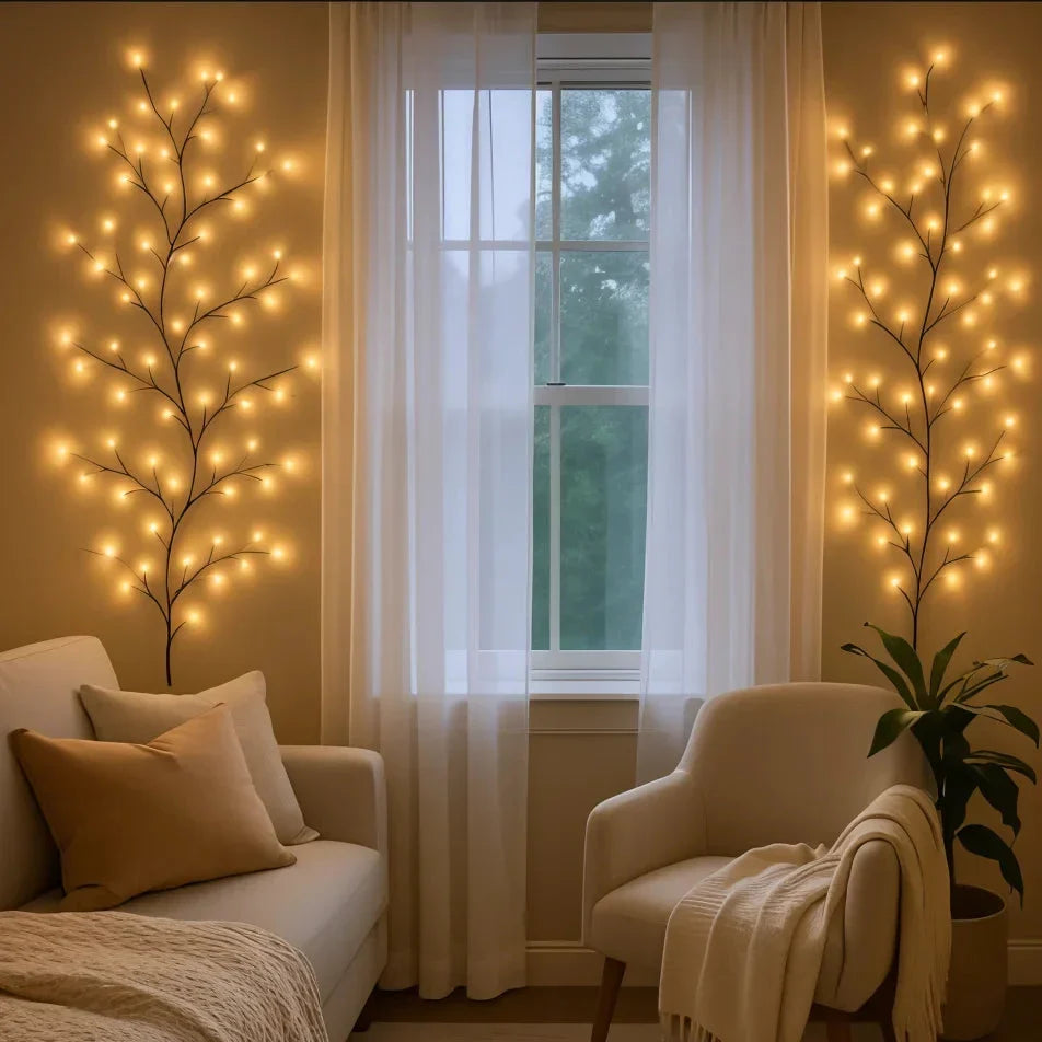 LED Weidenranke Wandlampe Warmweiß