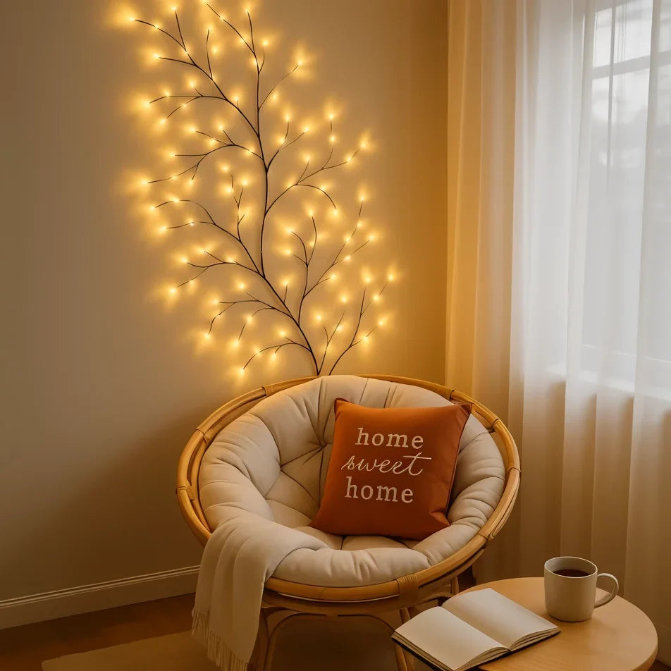 LED Weidenranke Wandlampe Warmweiß