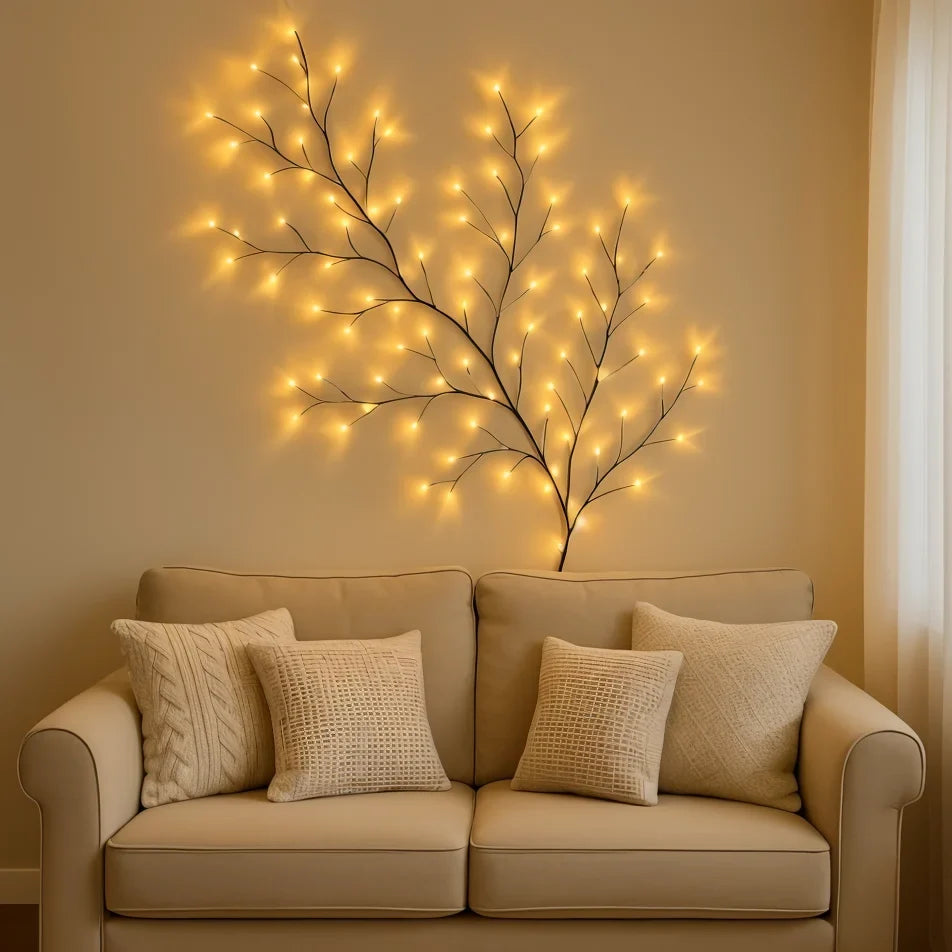 LED Weidenranke Wandlampe Warmweiß
