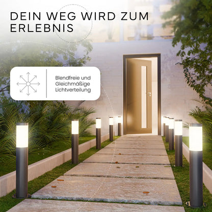 LED Wegeleuchte Modern Schwarz – Gartenleuchte & Pollerleuchte Außenbereich