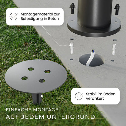 LED Wegeleuchte Modern Schwarz – Gartenleuchte & Pollerleuchte Außenbereich