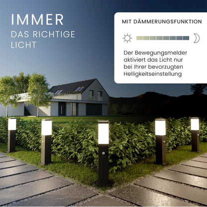 LED Wegeleuchte TAVO mit Bewegungsmelder – Moderne Gartenleuchte
