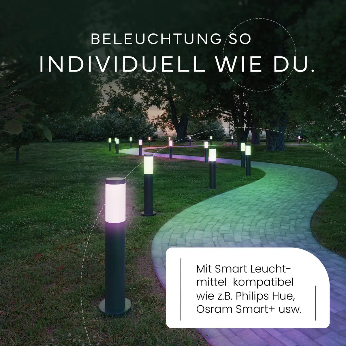 LED Wegeleuchte Modern Schwarz – Gartenleuchte & Pollerleuchte Außenbereich