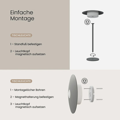 LED Nachttischlampe Dimmbar Touch – Moderne Tischleuchte Schlafzimmer