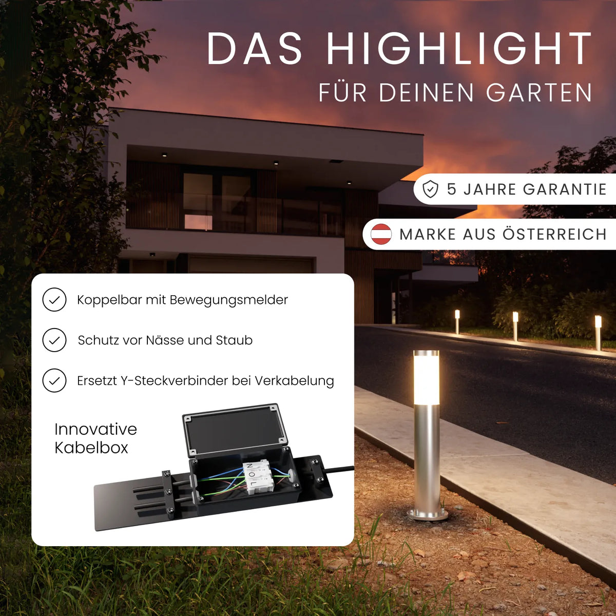 LED Wegeleuchte Modern Schwarz – Gartenleuchte & Pollerleuchte Außenbereich