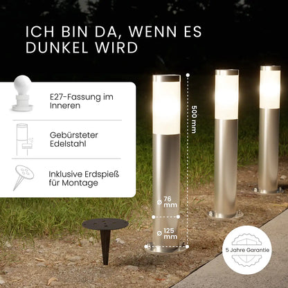 LED Wegeleuchte Modern Schwarz – Gartenleuchte & Pollerleuchte Außenbereich