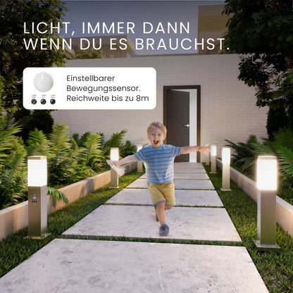 LED Wegeleuchte TAVO mit Bewegungsmelder – Moderne Gartenleuchte