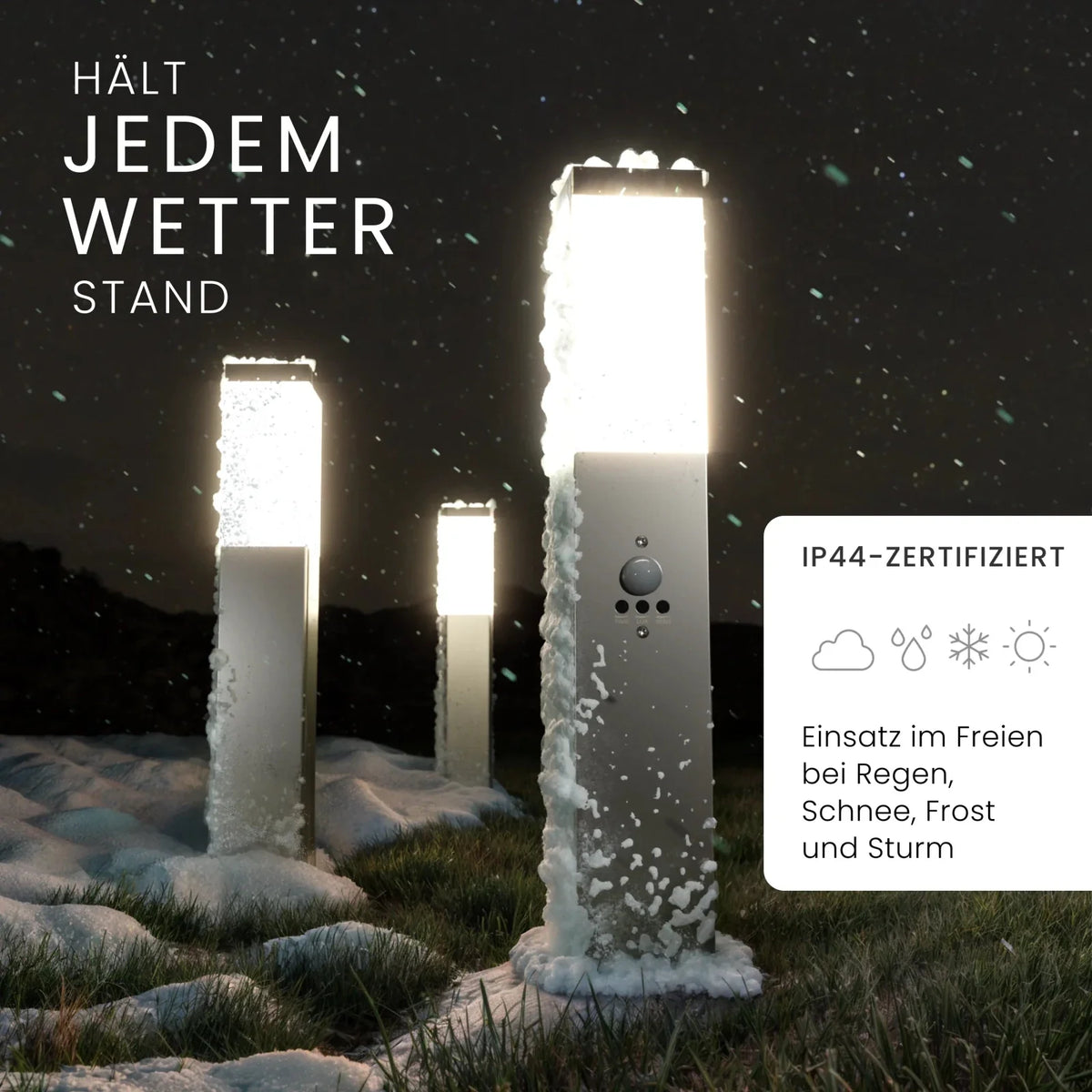 LED Wegeleuchte TAVO mit Bewegungsmelder – Moderne Gartenleuchte