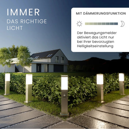 LED Wegeleuchte TAVO mit Bewegungsmelder – Moderne Gartenleuchte