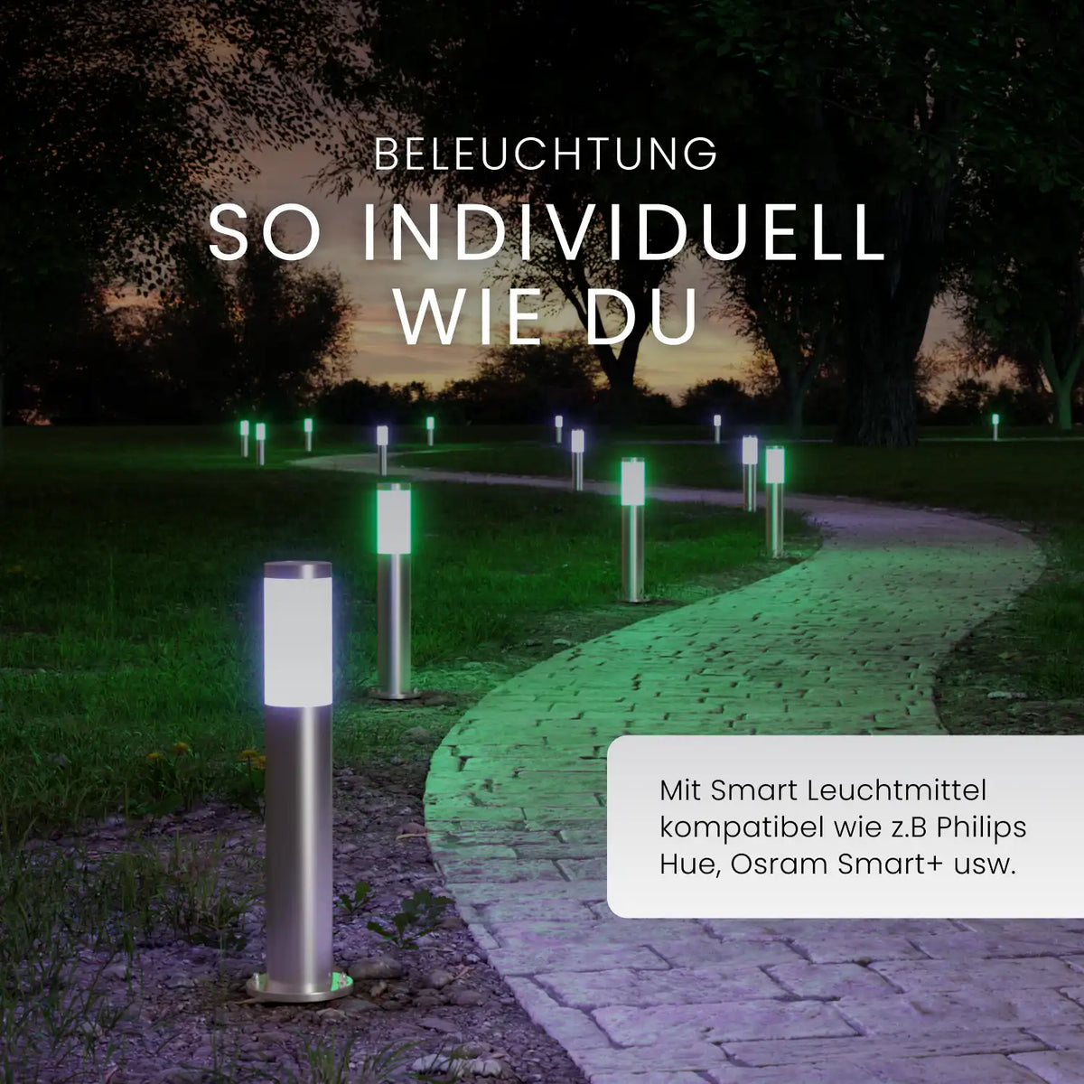 LED Wegeleuchte Modern Schwarz – Gartenleuchte & Pollerleuchte Außenbereich