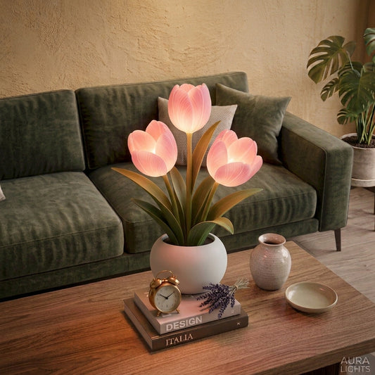 LED Tulpenlampe Warmweiß Deko