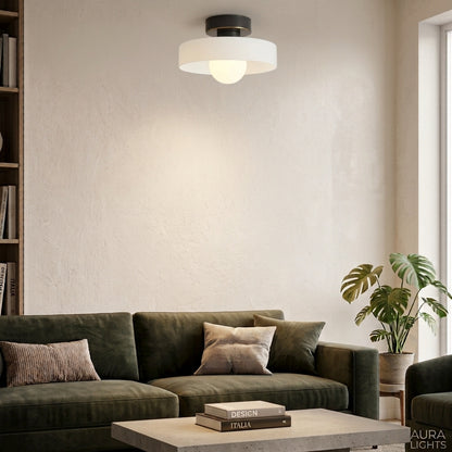 Bauhaus Deckenleuchte Glas Rund – Moderne Deckenlampe