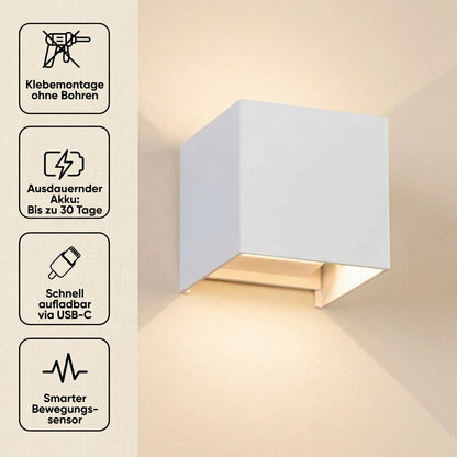 Kabellose LED-Wandleuchte mit Bewegungssensor