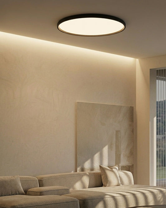 Manial. LED Deckenleuchte Flach Rund