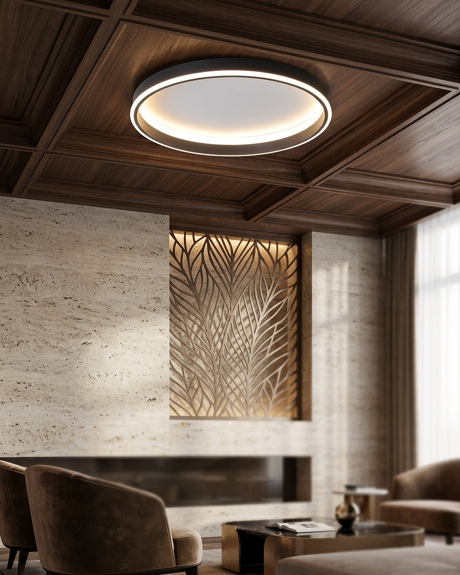 Manial. Halo LED Deckenleuchte Flach Rund