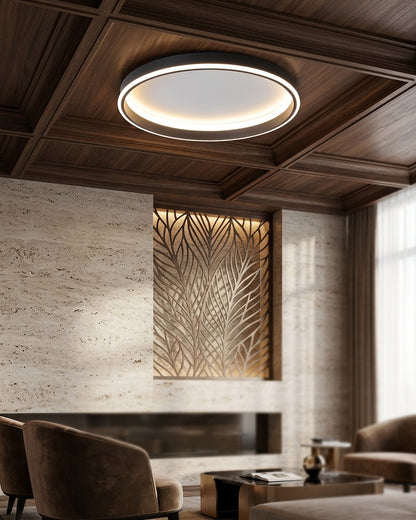 Manial. Halo LED Deckenleuchte Flach Rund