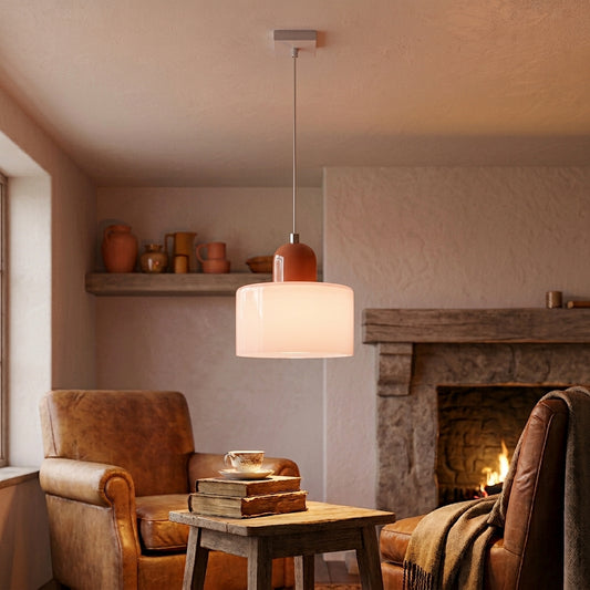 Bauhaus Pendelleuchte Farbglas Bunt