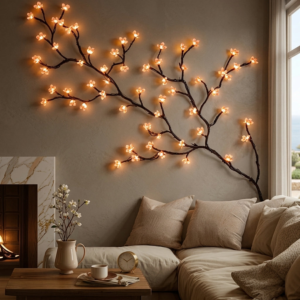 LED Lichterkette Kirschblüten Rosa – Lichterkette Innenraum Deko