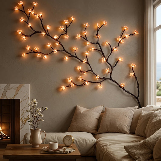 LED Lichterkette Kirschblüten Rosa