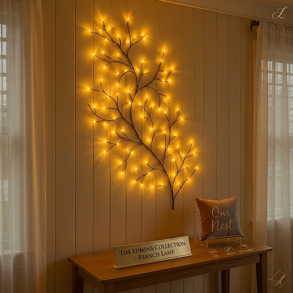 LED Weidenranke Wandlampe Warmweiß