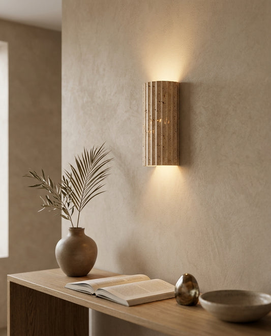 LED Wandleuchte Naturstein Modern
