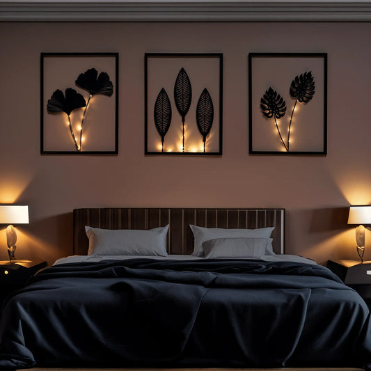 LED Rahmenlampe RGB Farbwechsel Blatt-Design