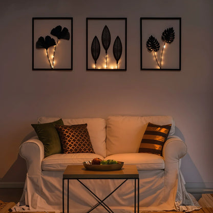 LED Rahmenlampe RGB Farbwechsel – Moderne Wandleuchte & Tischleuchte Blatt Design