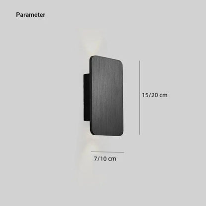 Manial. Moderne LED Up-&-Down Wandleuchte – Rechteckige Aluminium Wandlampe Innen