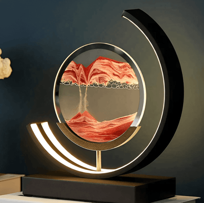 Manial. LED Sandbild Tischlampe – Moving Sand Art Treibsand Lampe Dimmbar