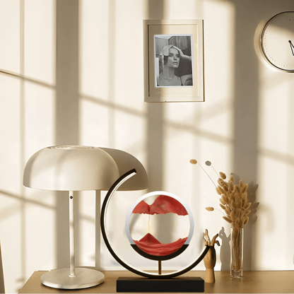 Manial. LED Sandbild Tischlampe – Moving Sand Art Treibsand Lampe Dimmbar
