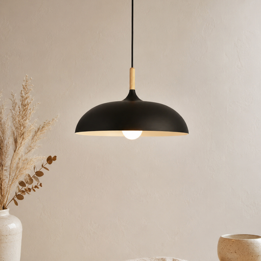 LED Pendelleuchte Holz & Aluminium Esstisch