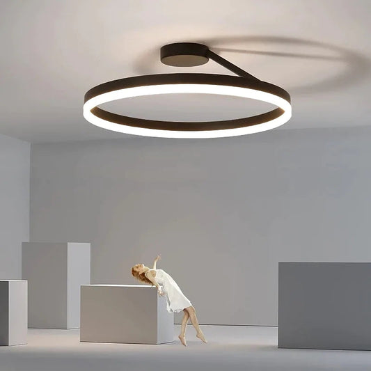LED Ring Deckenleuchte Schwarz/Weiß